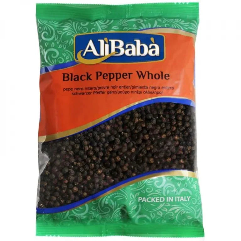 Ali Baba Sort Peber Hel 100g