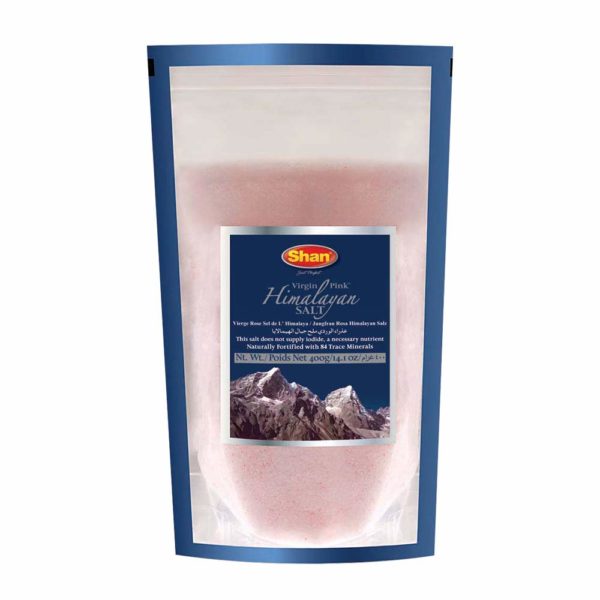 Shan Himalayasalt med lyserødt salt, rent fint salt, naturlig (400 g)
