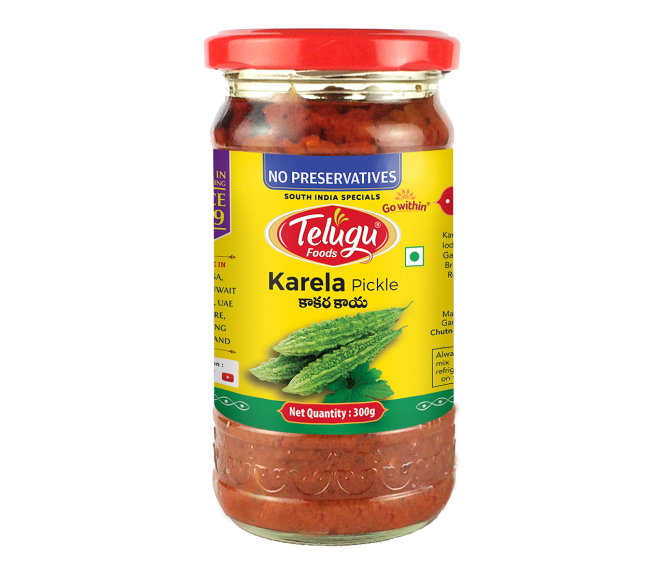 Telugu Karela syltede agurker 300g