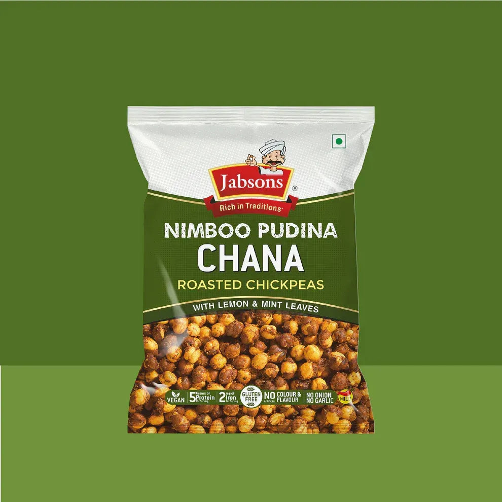 Jabsons Roasted Chana Nimboo Pudina 150G