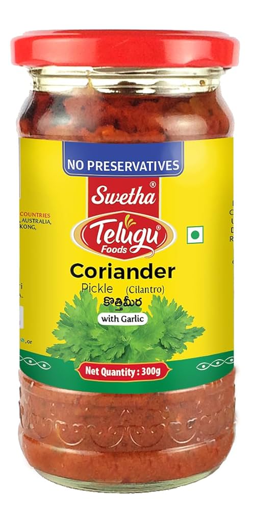Telugu Foods Coriander pickle 300g